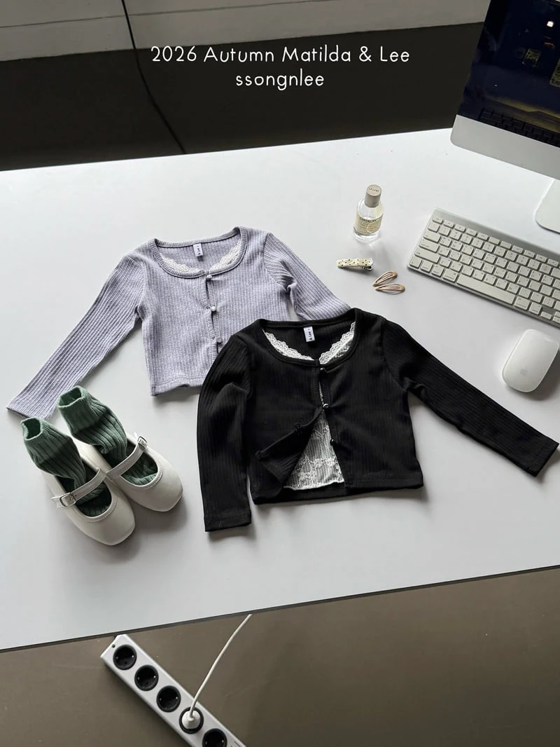 Matilda & Lee - Korean Children Fashion - #magicofchildhood - Lace Cardigan Tee - 10
