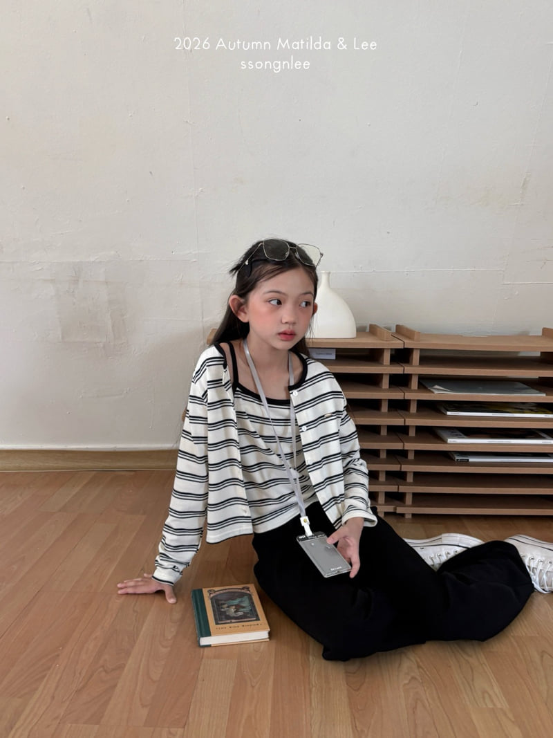 Matilda & Lee - Korean Children Fashion - #magicofchildhood - Move Stripe Cardigan Set - 7