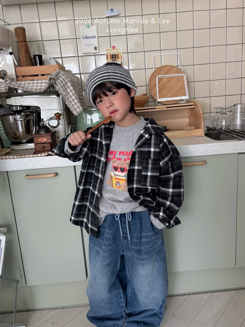 Matilda & Lee - Korean Children Fashion - #magicofchildhood - New Banding Denim Pants - 7