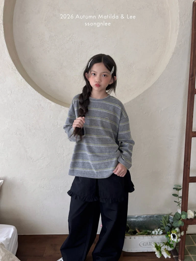 Matilda & Lee - Korean Children Fashion - #magicofchildhood - Happy Stripe Knit Tee - 12