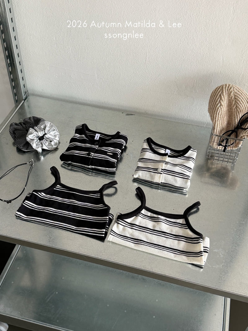 Matilda & Lee - Korean Children Fashion - #minifashionista - Move Stripe Cardigan Set - 8