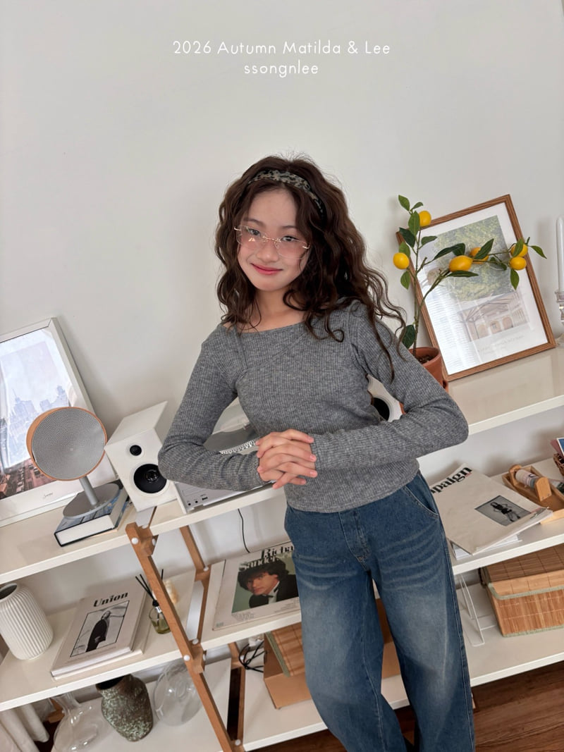 Matilda & Lee - Korean Children Fashion - #magicofchildhood - Hailey Asymmetric Ribbed Tee - 4