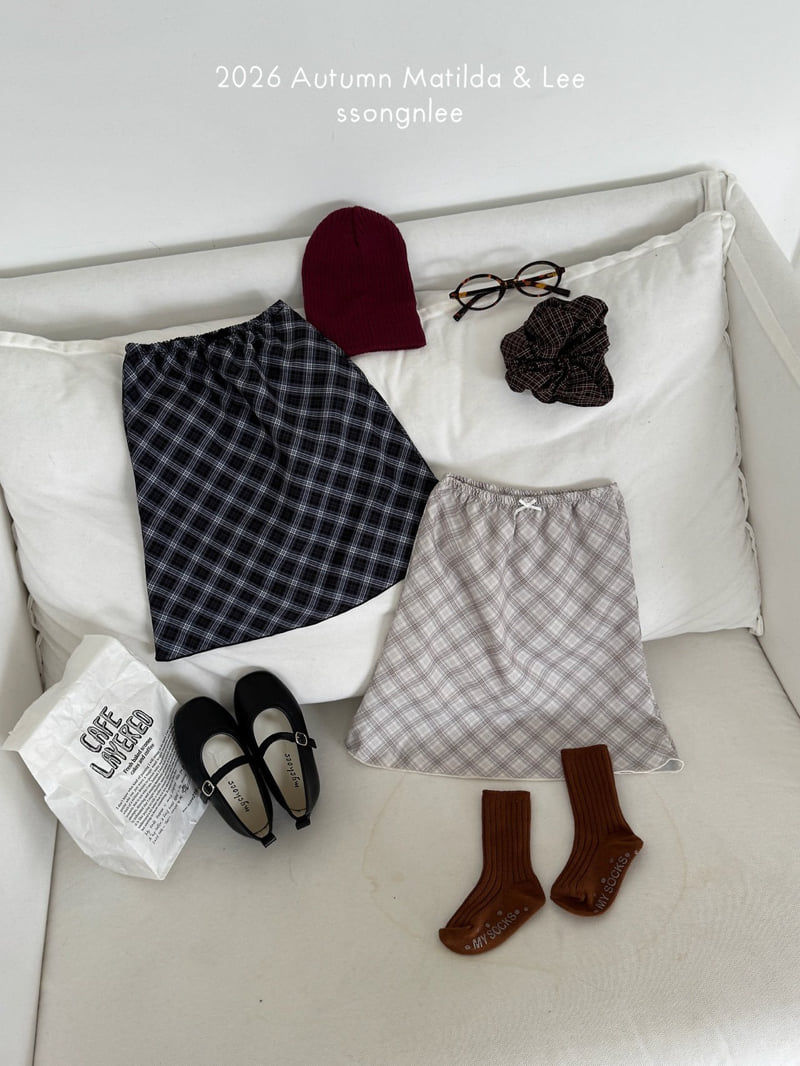 Matilda & Lee - Korean Children Fashion - #minifashionista - Check Ribbon Skirt - 11