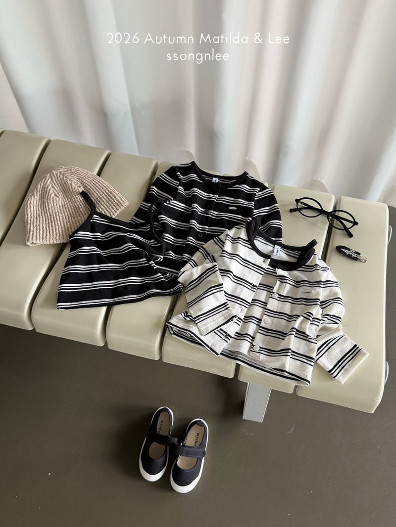 Matilda & Lee - Korean Children Fashion - #prettylittlegirls - Move Stripe Cardigan Set - 9