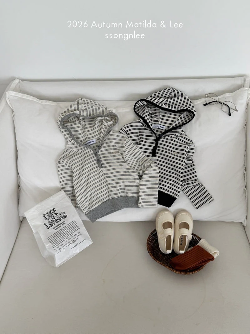 Matilda & Lee - Korean Children Fashion - #prettylittlegirls - Stripe Hooded Tee - 7