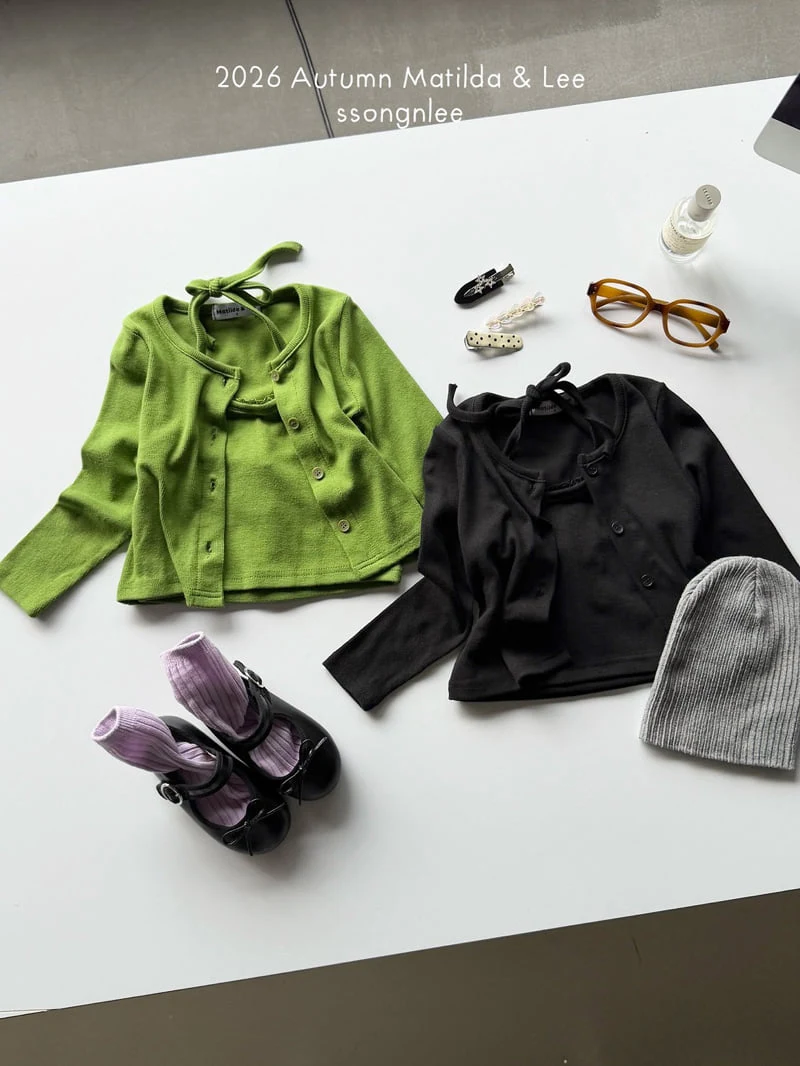 Matilda & Lee - Korean Children Fashion - #prettylittlegirls - Lace Halter Cardigan Set - 8