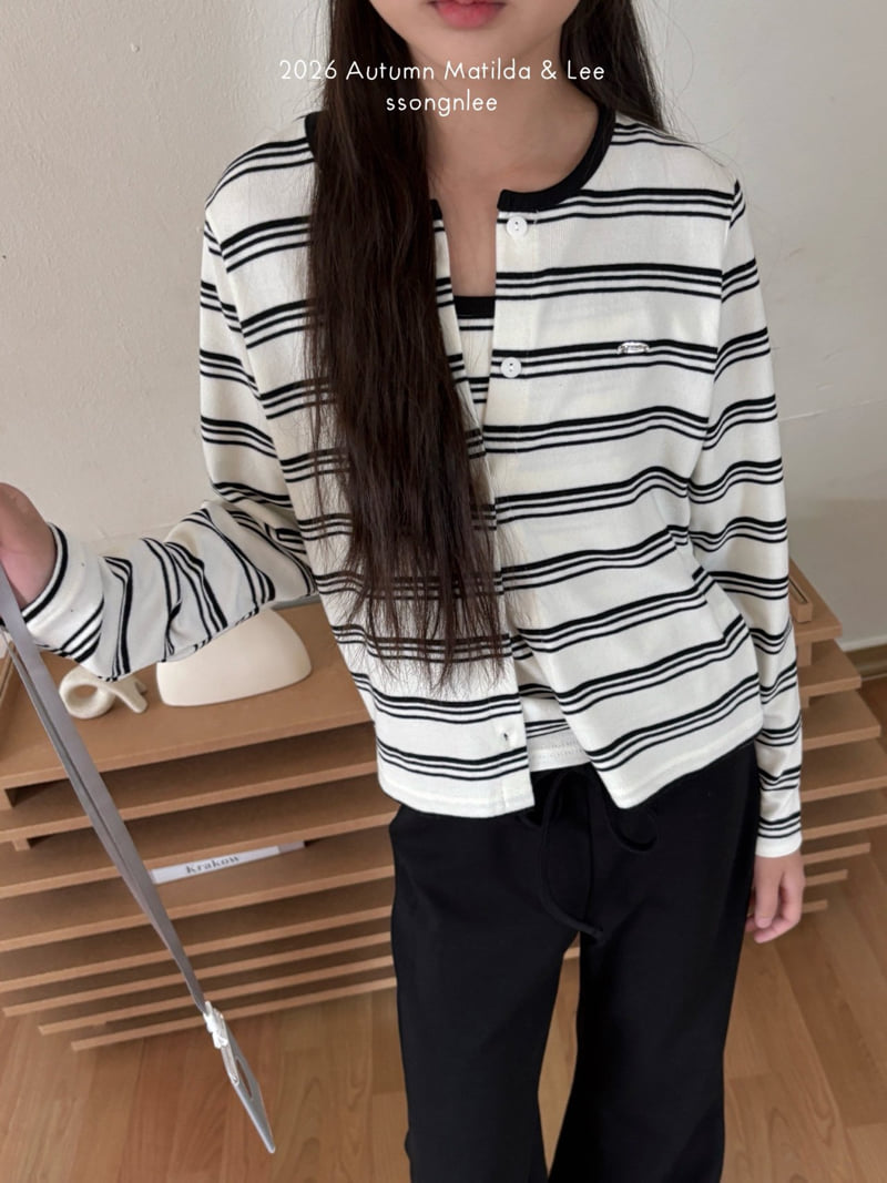 Matilda & Lee - Korean Children Fashion - #stylishchildhood - Move Stripe Cardigan Set - 12
