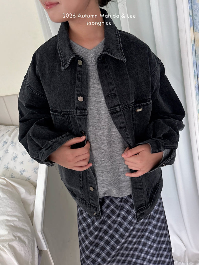 Matilda & Lee - Korean Children Fashion - #stylishchildhood - Washed Denim Jacket - 5