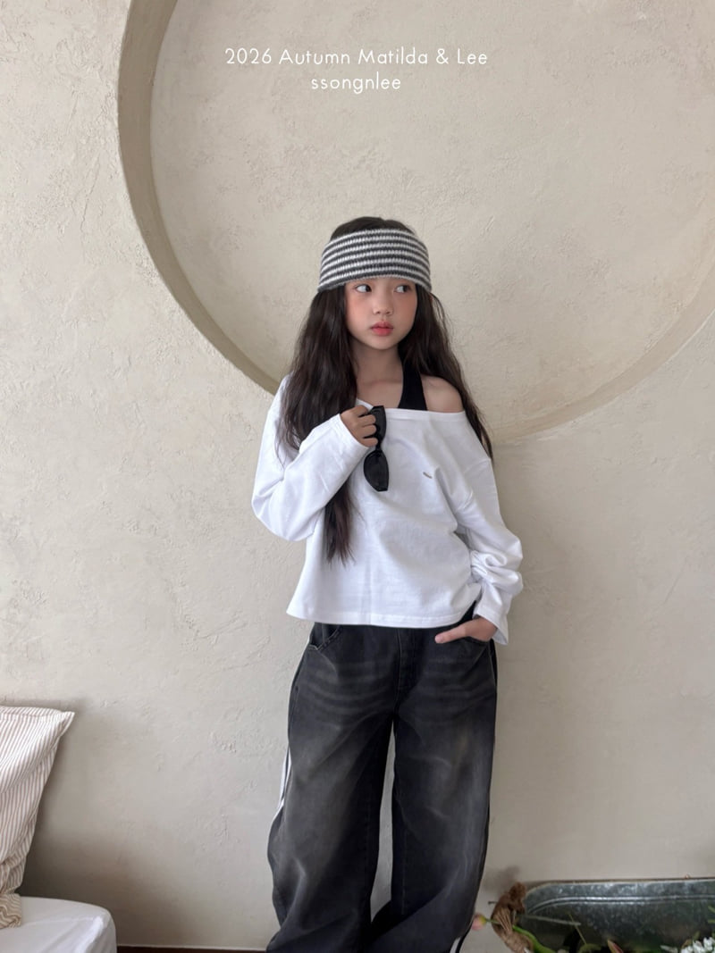 Matilda & Lee - Korean Children Fashion - #todddlerfashion - Track Denim Pants - 11