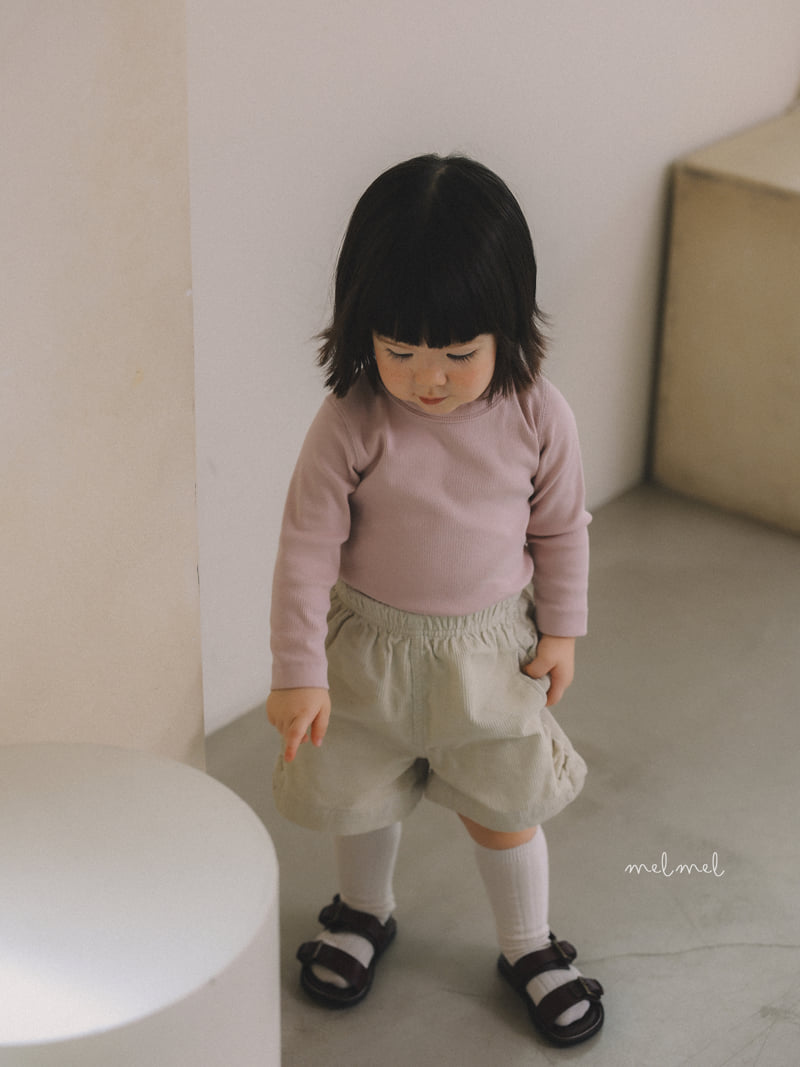 Melmel - Korean Children Fashion - #childofig - Corduroy Half Pants - 7