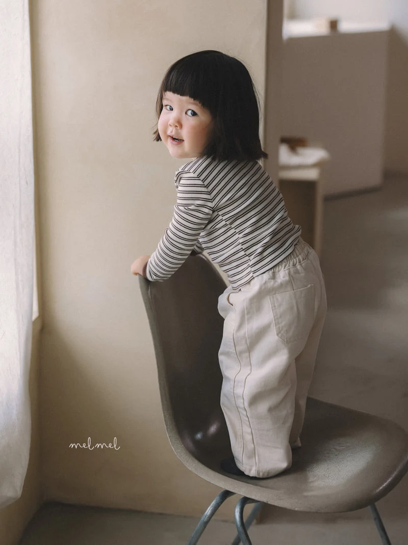 Melmel - Korean Children Fashion - #designkidswear - Colored Stripe Tee - 12