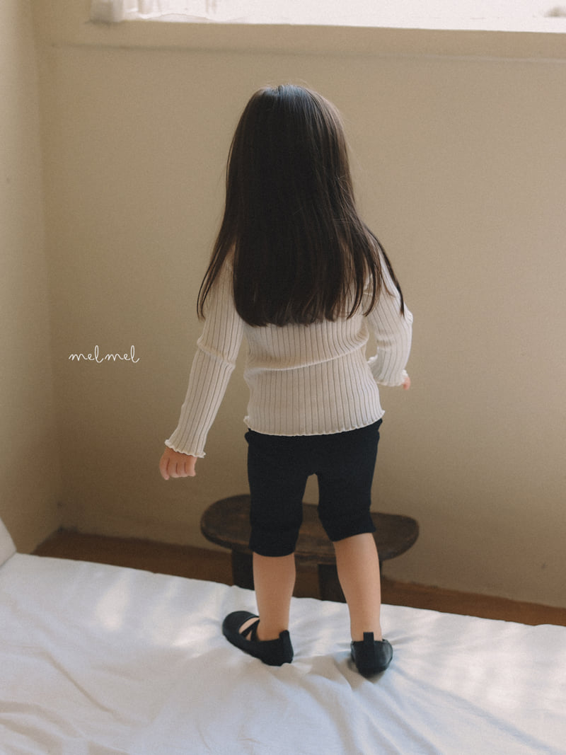 Melmel - Korean Children Fashion - #kidzfashiontrend - Capri Rib Pants - 5