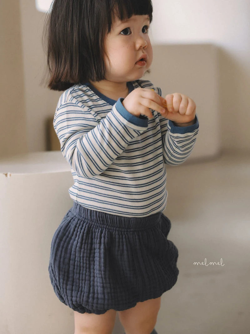Melmel - Korean Children Fashion - #littlefashionista - Colored Stripe Tee - 3