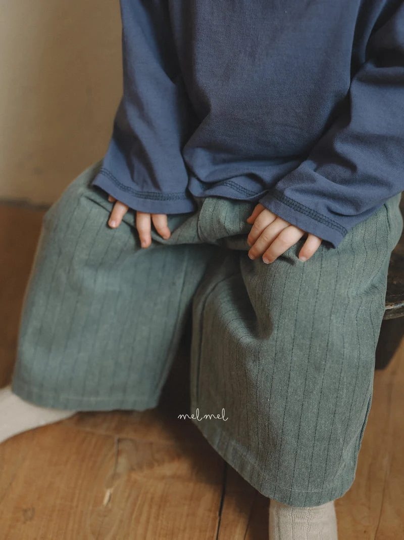 Melmel - Korean Children Fashion - #minifashionista - Pigment Stripe Wide Pants - 3