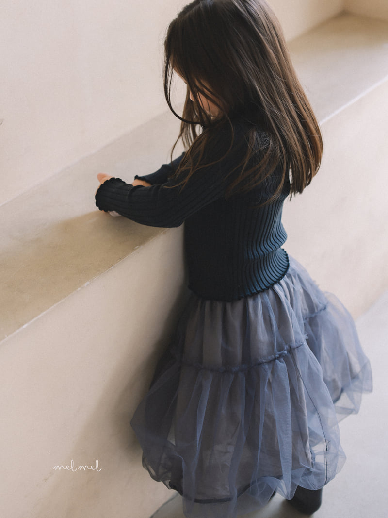 Melmel - Korean Children Fashion - #minifashionista - Mock Neck Rib Tee - 9