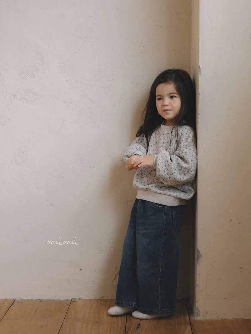 Melmel - Korean Children Fashion - #prettylittlegirls - Print Waffle Sweatshirts - 3
