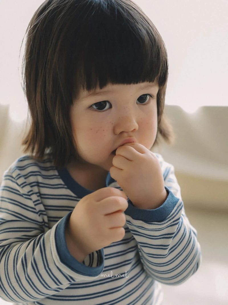 Melmel - Korean Children Fashion - #prettylittlegirls - Colored Stripe Tee - 6