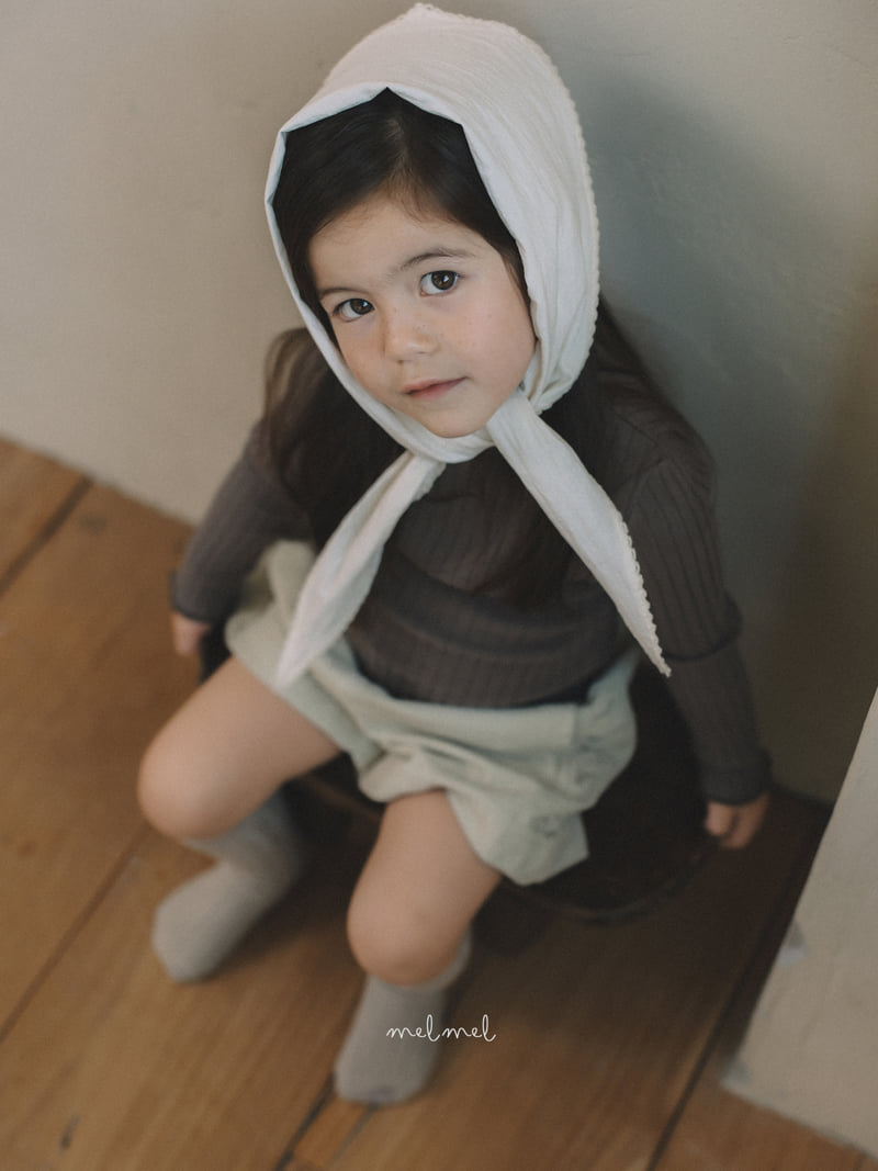 Melmel - Korean Children Fashion - #prettylittlegirls - Mock Neck Rib Tee - 10