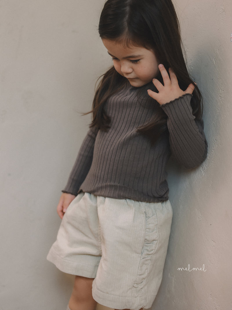 Melmel - Korean Children Fashion - #prettylittlegirls - Corduroy Half Pants - 4