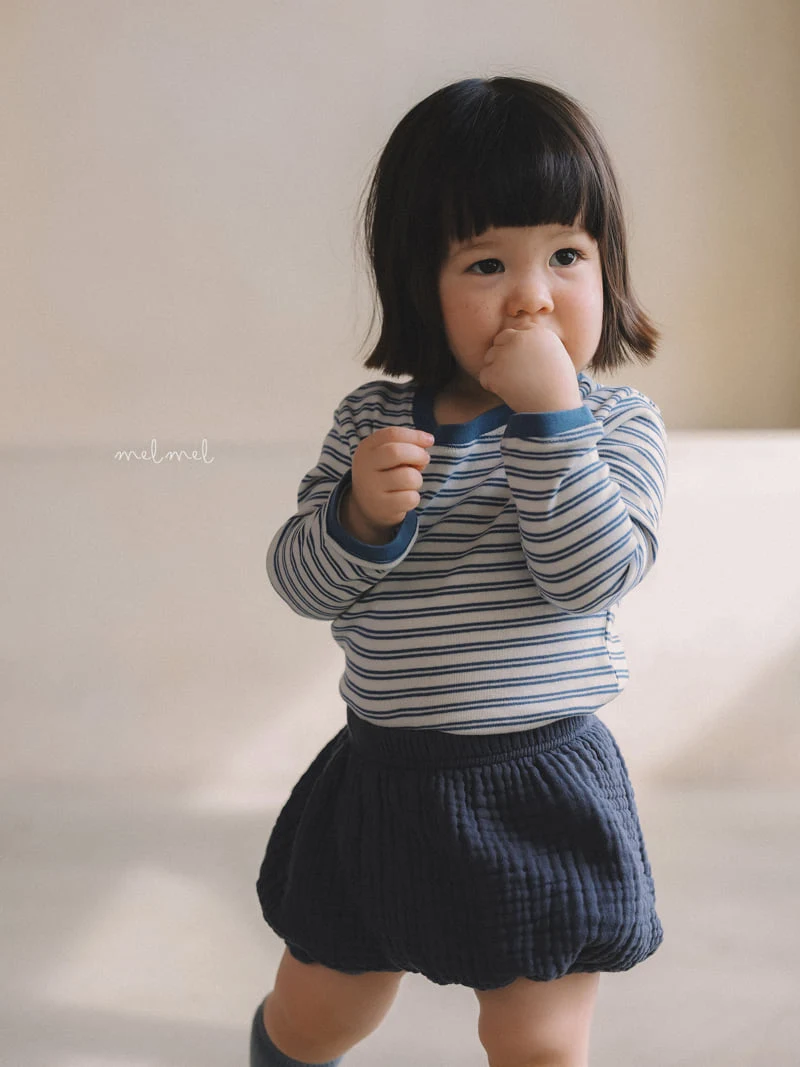 Melmel - Korean Children Fashion - #toddlerclothing - Colored Stripe Tee - 8