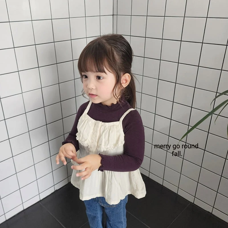 Merry Go Round - Korean Children Fashion - #childofig - Nert Frill Sleeveless - 2