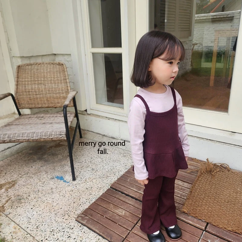 Merry Go Round - Korean Children Fashion - #childofig - Ribbed Bootcut Pants - 4