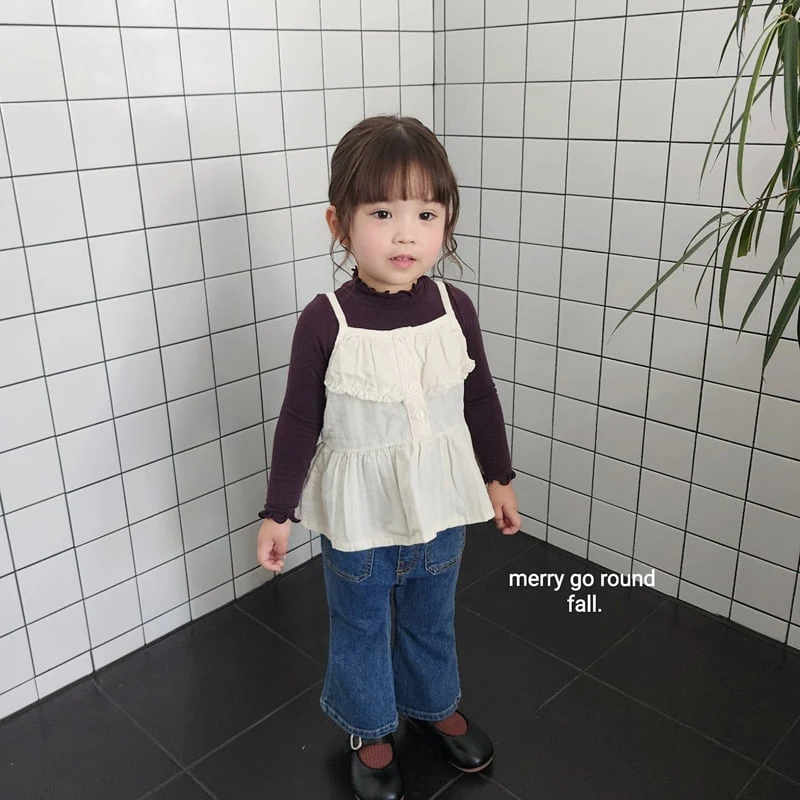 Merry Go Round - Korean Children Fashion - #childrensboutique - Nert Frill Sleeveless - 3