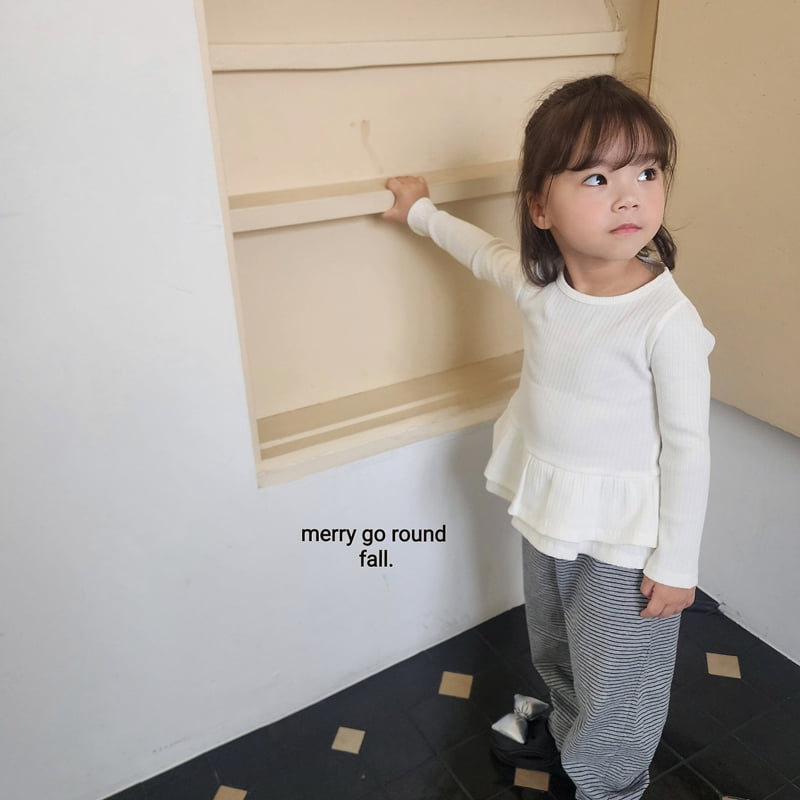 Merry Go Round - Korean Children Fashion - #childrensboutique - 2-Tier Ruffle Tee - 6