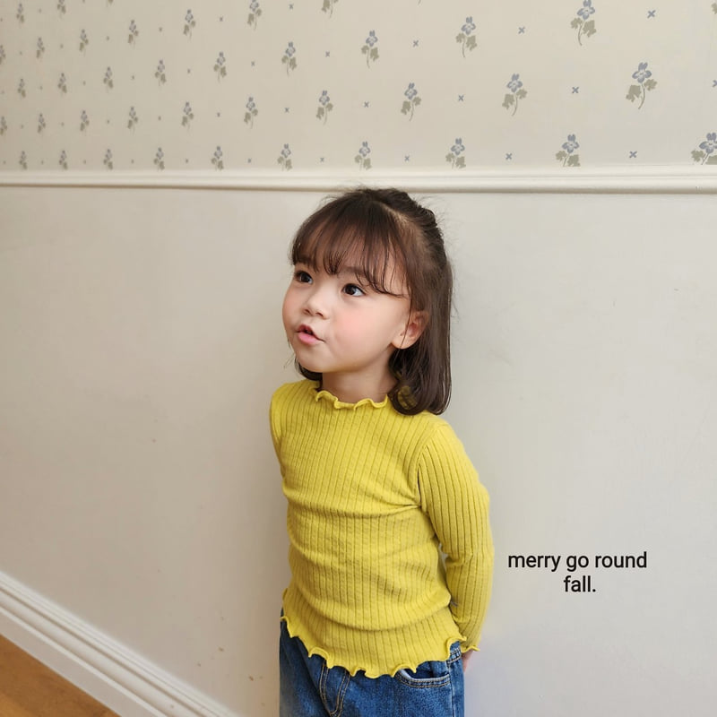 Merry Go Round - Korean Children Fashion - #childrensboutique - Candy Ribbed Tee - 3