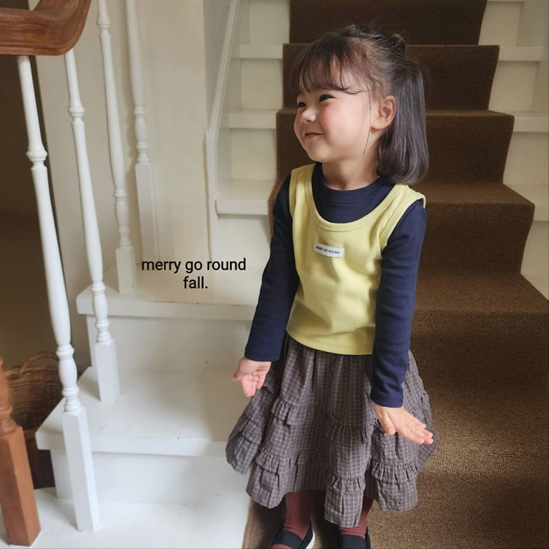 Merry Go Round - Korean Children Fashion - #designkidswear - Check Ruffle Skirt - 8