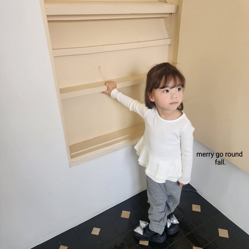 Merry Go Round - Korean Children Fashion - #designkidswear - 2-Tier Ruffle Tee - 7