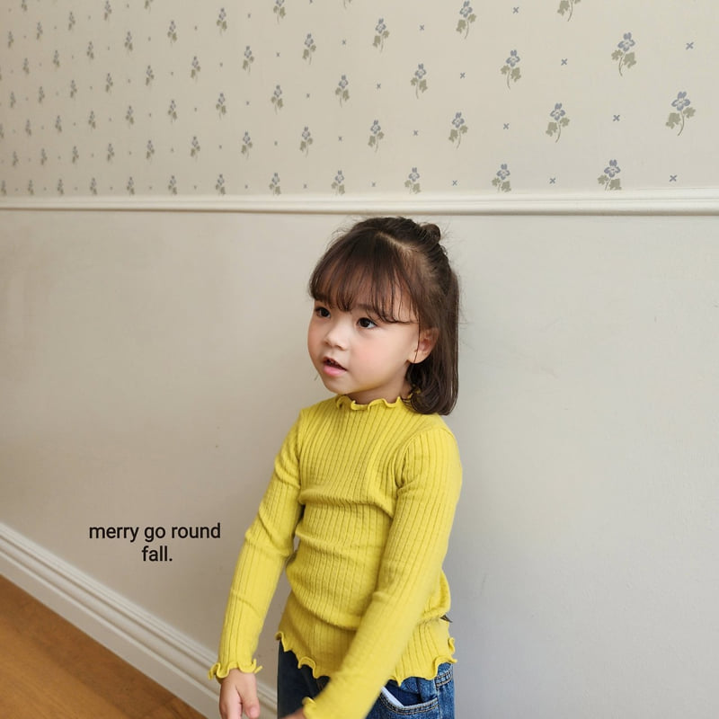 Merry Go Round - Korean Children Fashion - #childrensboutique - Candy Ribbed Tee - 4