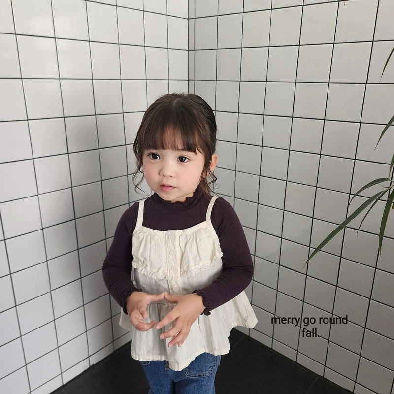 Merry Go Round - Korean Children Fashion - #discoveringself - Nert Frill Sleeveless - 5