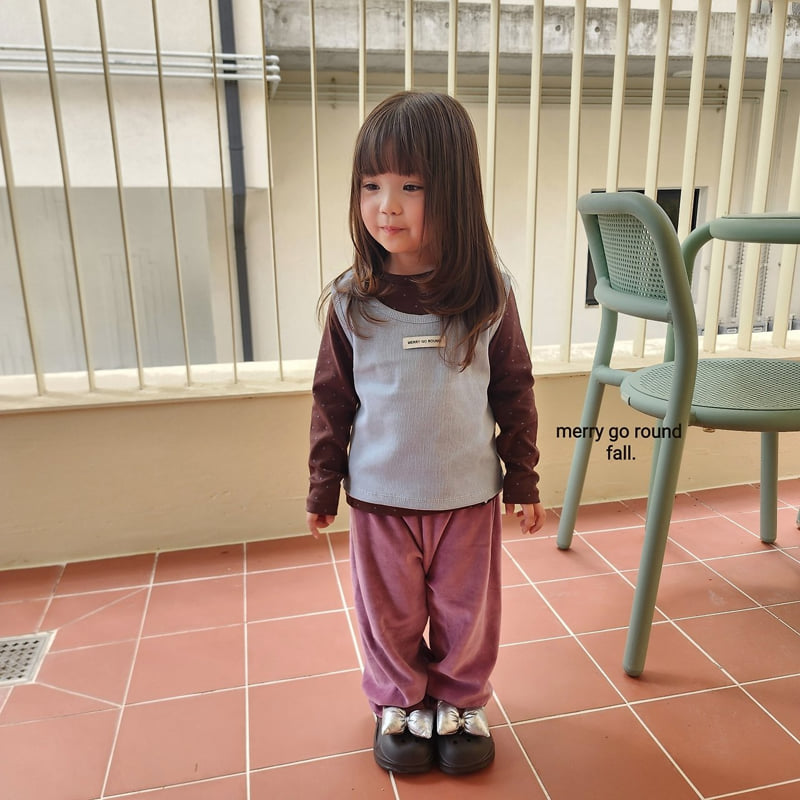 Merry Go Round - Korean Children Fashion - #discoveringself - Velour Jogger Pants - 12