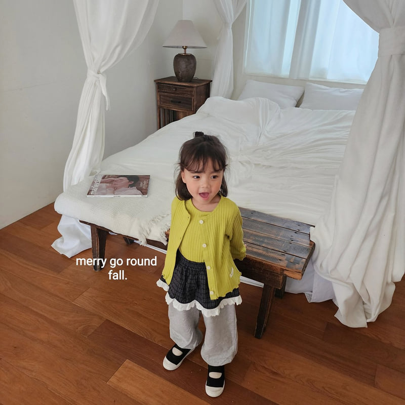 Merry Go Round - Korean Children Fashion - #fashionkids - Check Skirt Jogger Pants - 10