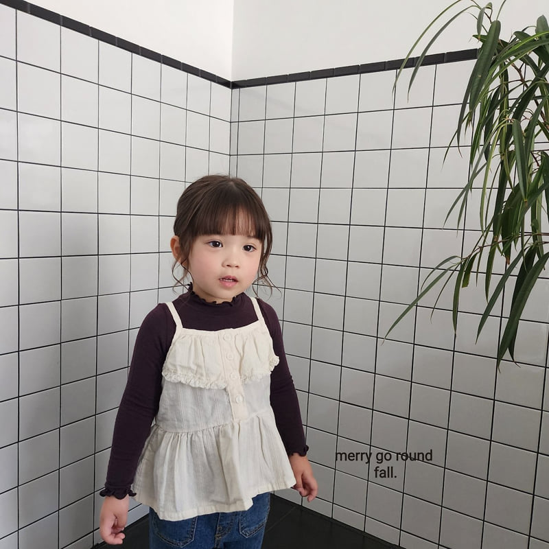 Merry Go Round - Korean Children Fashion - #fashionkids - Nert Frill Sleeveless - 6