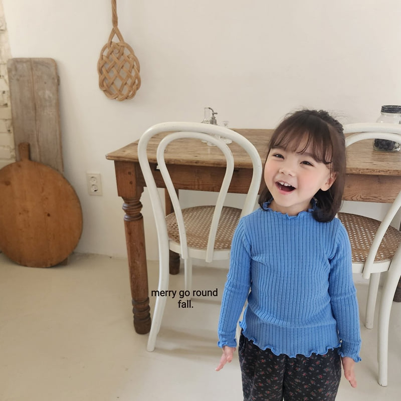 Merry Go Round - Korean Children Fashion - #kidsshorts - Candy Ribbed Tee - 7