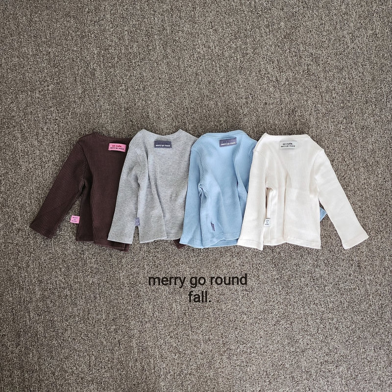 Merry Go Round - Korean Children Fashion - #kidsshorts - Mare Ribbed Tee