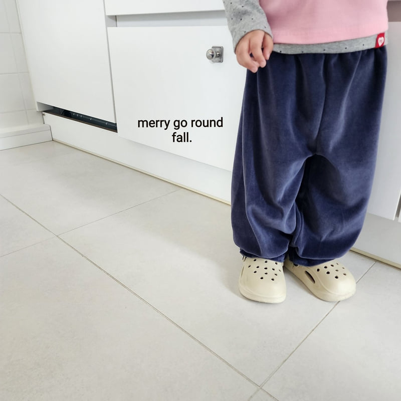 Merry Go Round - Korean Children Fashion - #kidzfashiontrend - Velour Jogger Pants - 2