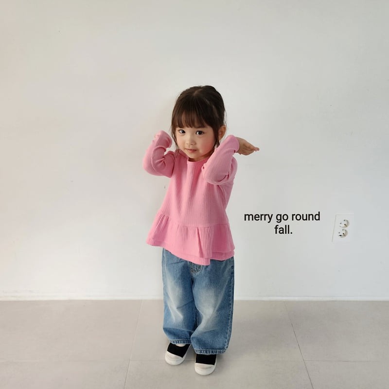Merry Go Round - Korean Children Fashion - #littlefashionista - Wide Denim Pants - 7