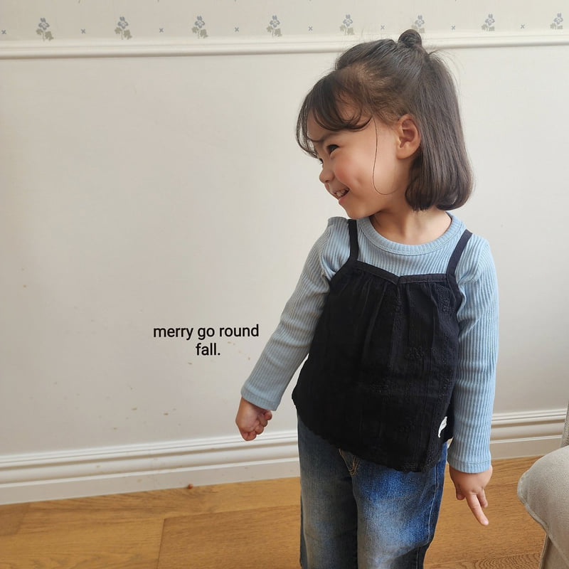 Merry Go Round - Korean Children Fashion - #littlefashionista - Mare Ribbed Tee - 5