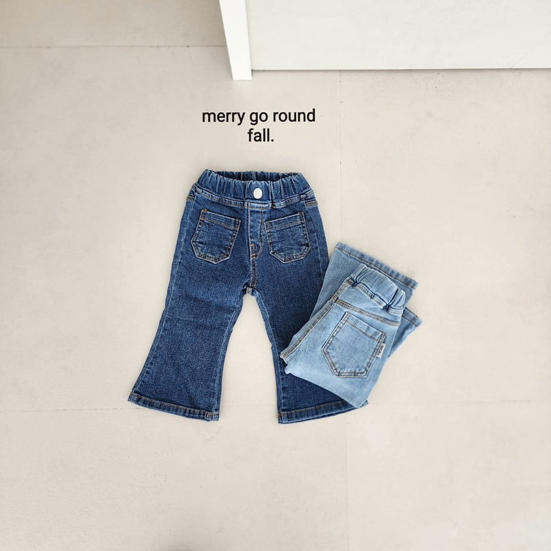 Merry Go Round - Korean Children Fashion - #prettylittlegirls - Pocket Bootcut Pants