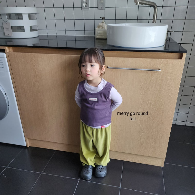 Merry Go Round - Korean Children Fashion - #prettylittlegirls - Velour Jogger Pants - 7