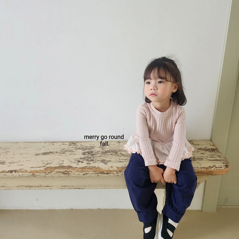 Merry Go Round - Korean Children Fashion - #prettylittlegirls - Mimi Ruffle Tee - 6