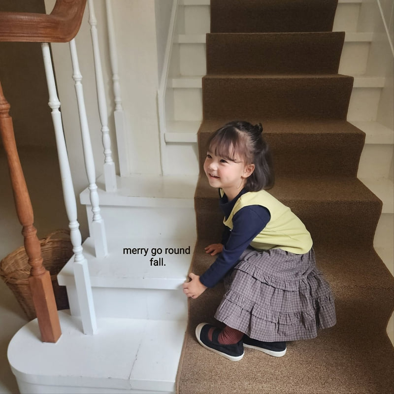 Merry Go Round - Korean Children Fashion - #minifashionista - Check Ruffle Skirt - 4