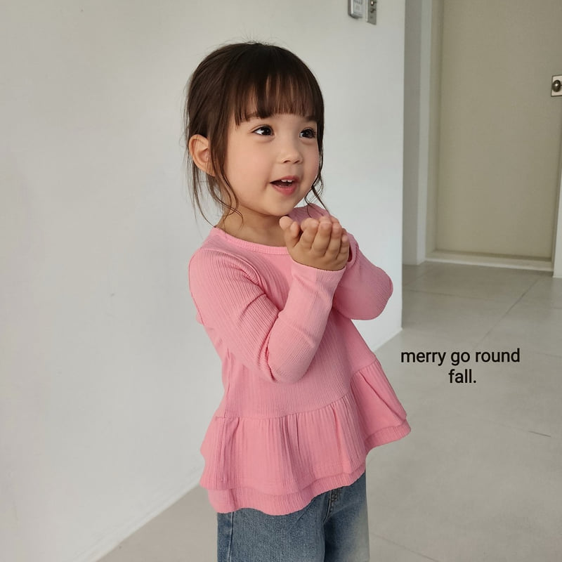 Merry Go Round - Korean Children Fashion - #prettylittlegirls - 2-Tier Ruffle Tee - 3