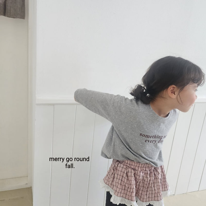 Merry Go Round - Korean Children Fashion - #stylishchildhood - Check Skirt Jogger Pants - 5