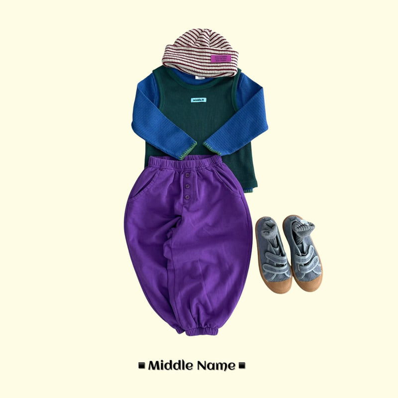Middle Name - Korean Children Fashion - #Kfashion4kids - Waffle Layered Sleeveless - 11