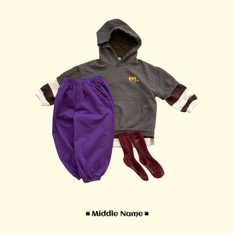 Middle Name - Korean Children Fashion - #kidzfashiontrend - Dengo Button Jogger Pants - 4