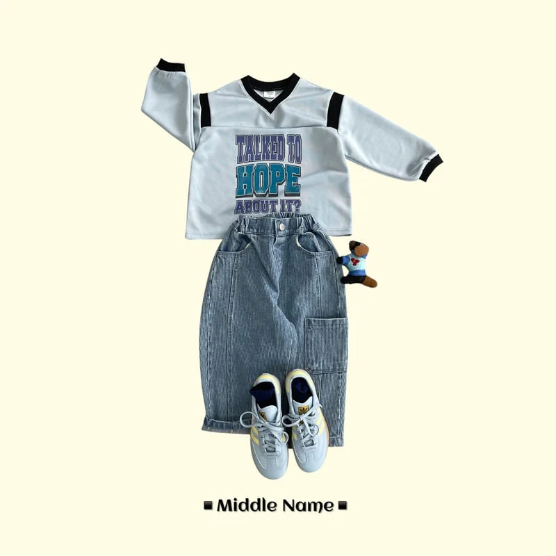Middle Name - Korean Children Fashion - #Kfashion4kids - Hip V Neck Tee - 11